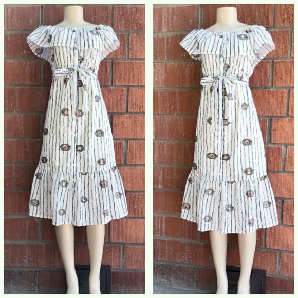 LAST ONE❗STYLE RACK Nordstrom Embroider Midi Dress - Picture 12 of 13